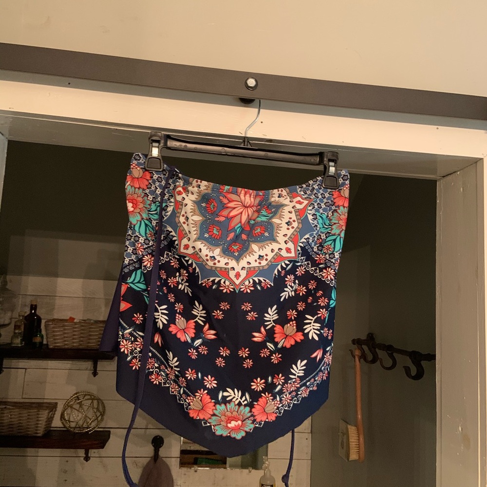Floral navy tankini